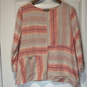 Habitat Red and Cream Striped Blouse
